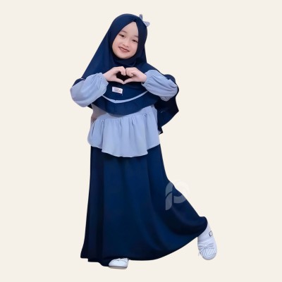 বেবি বোরকা — নেভি নীল | Dubai Cherry | বয়স ২–১২ বছর