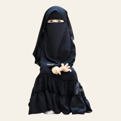 বেবি বোরকা — কালো | Dubai Cherry | বয়স ২–১২ বছর